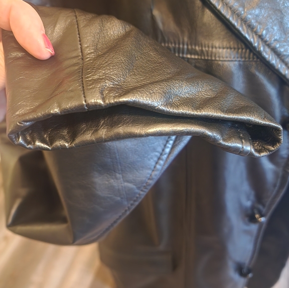 Cooper leather coat, black leather, size 44 - Picture 5 of 10